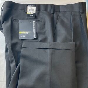 Perry Ellis Portfolio FOLIO•flex Dress Pants 40x29 Black Stretch No Iron